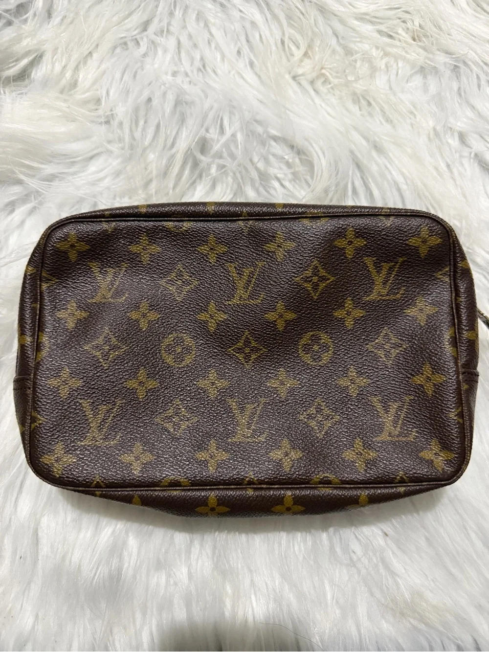 Pre-owned Louis Vuitton Monogram Canvas Cosmetic Pouch toiletry trouse size 23